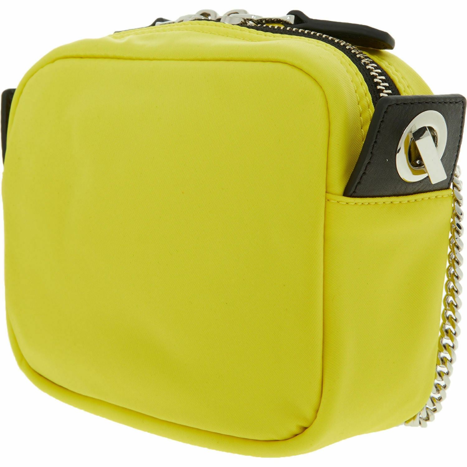 VERSUS VERSACE Womens Small Boxy Nylon Cross Body Bag Lemon/Black RRP£180