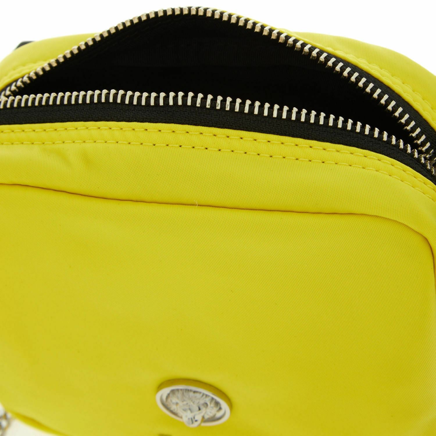 VERSUS VERSACE Womens Small Boxy Nylon Cross Body Bag Lemon/Black RRP£180