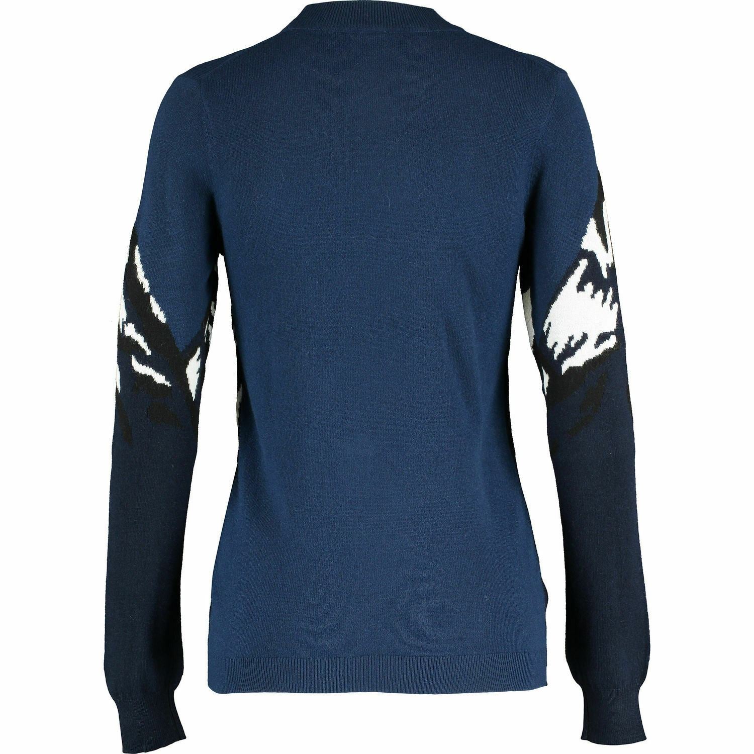 LACOSTE L!VE Women's Mountain Design Wool Blend Jumper, Blue, size XS