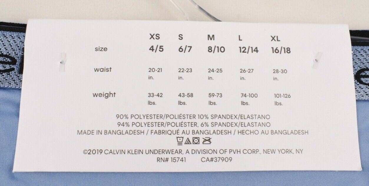 CALVIN KLEIN Boys' AIR FX 2-pk Microfibre Boxer Briefs, Blue, 6-7 y 8- 10y 16-18