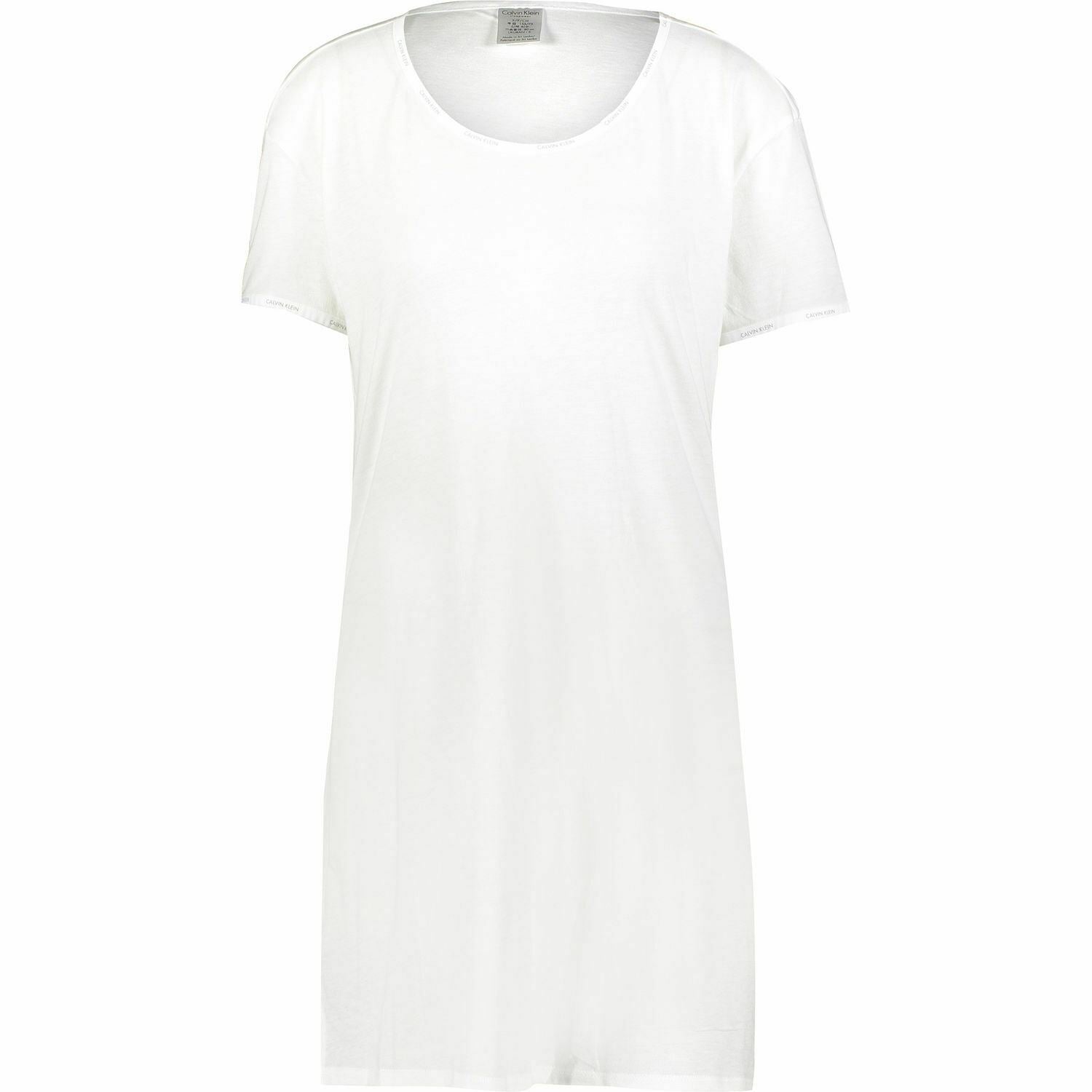 CALVIN KLEIN SLEEPWEAR Women's White Scoop Neck Night Shirt, Nightie, size XS