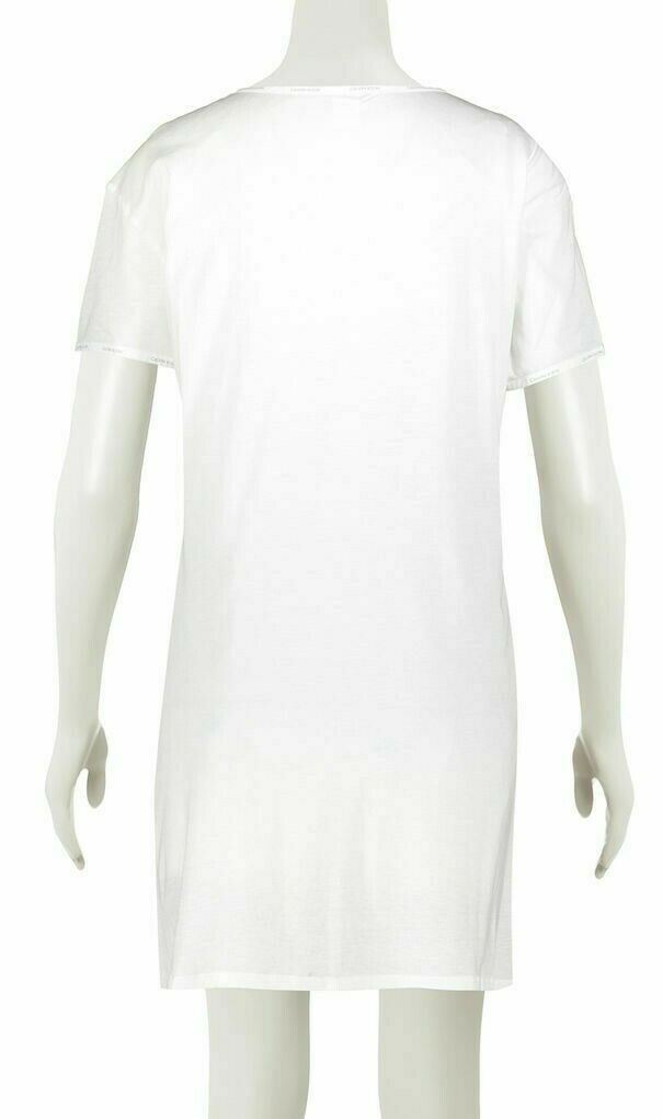 CALVIN KLEIN SLEEPWEAR Women's White Scoop Neck Night Shirt, Nightie, size XS