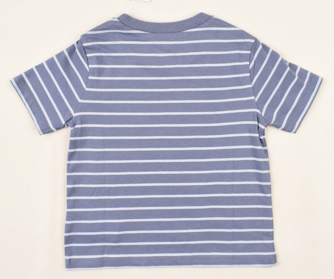 RALPH LAUREN Baby Boys' Crew Neck T-shirt, Blue Striped, 9 m /18 m /24 months