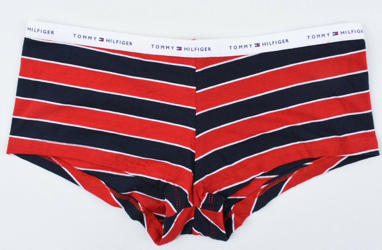 TOMMY HILFIGER Underwear Women's BOYSHORT Knickers, Red/Blue, size S or size M