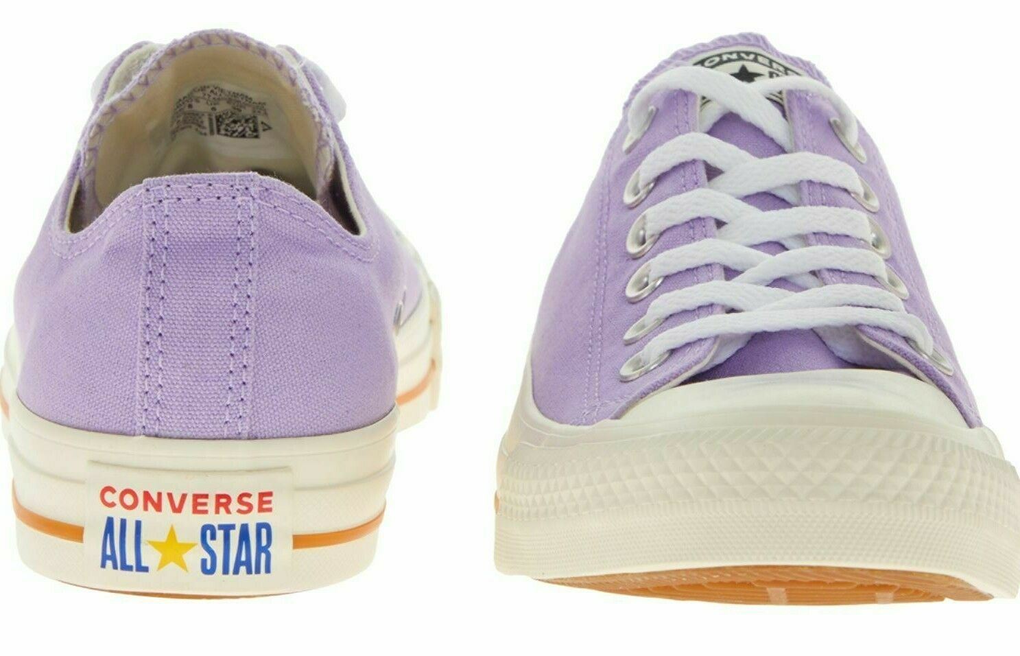 Women's CONVERSE ALL STAR Low Top Trainers, Washed Lilac/Egret UK 4 EU 36.5