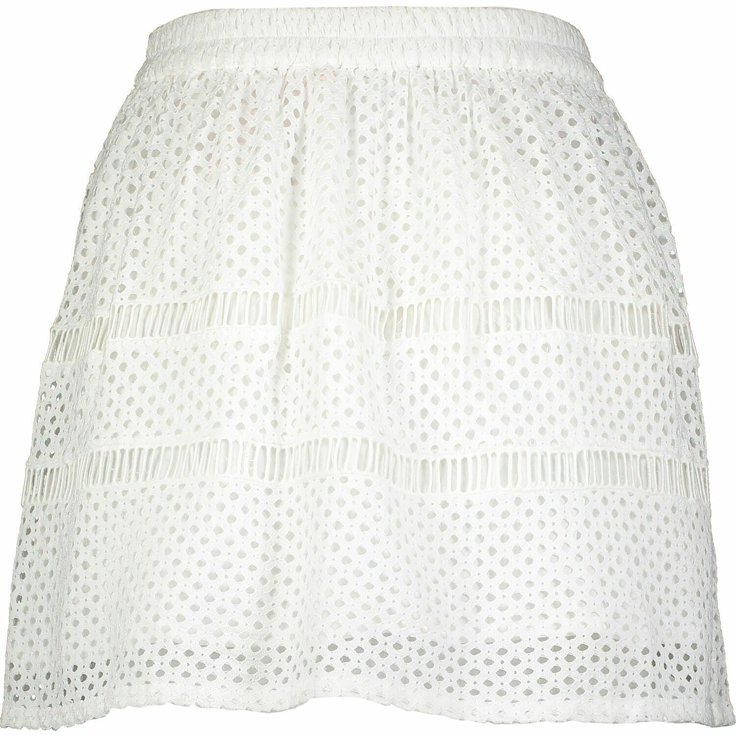 SUPERDRY Women's Geo Lace Mix Skater Skirt, Optic White, size S / UK 10