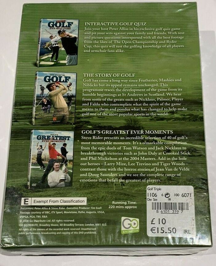 the classic golf collection dvd - DVD x3  - Sealed  UK