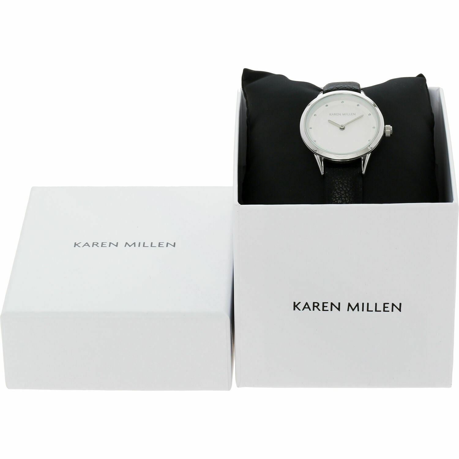 KAREN MILLEN Women's Watch, Black Strap, Boxed SKM005B
