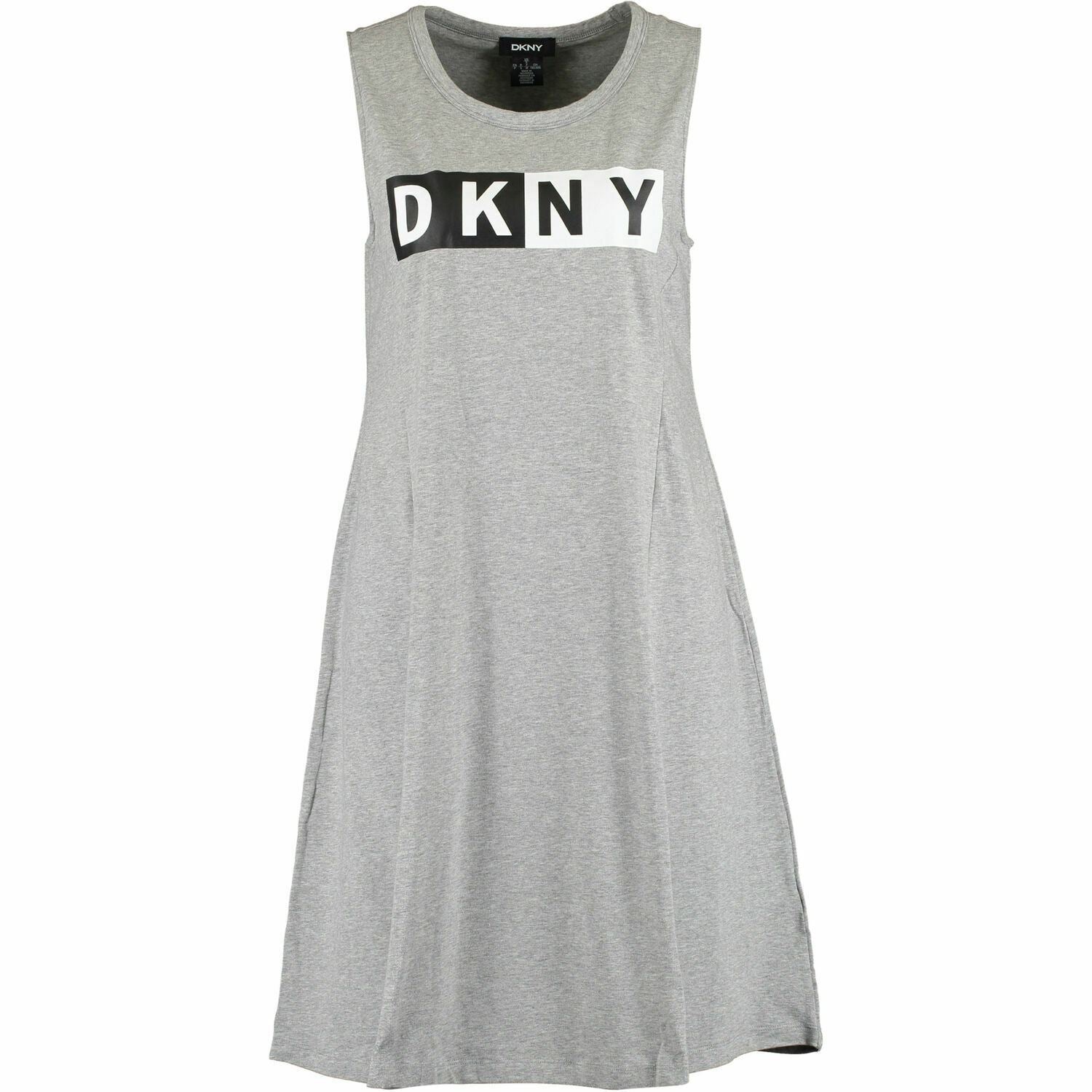 DKNY Women's Grey Marl Sleeveless Jersey Dress, size UK 10