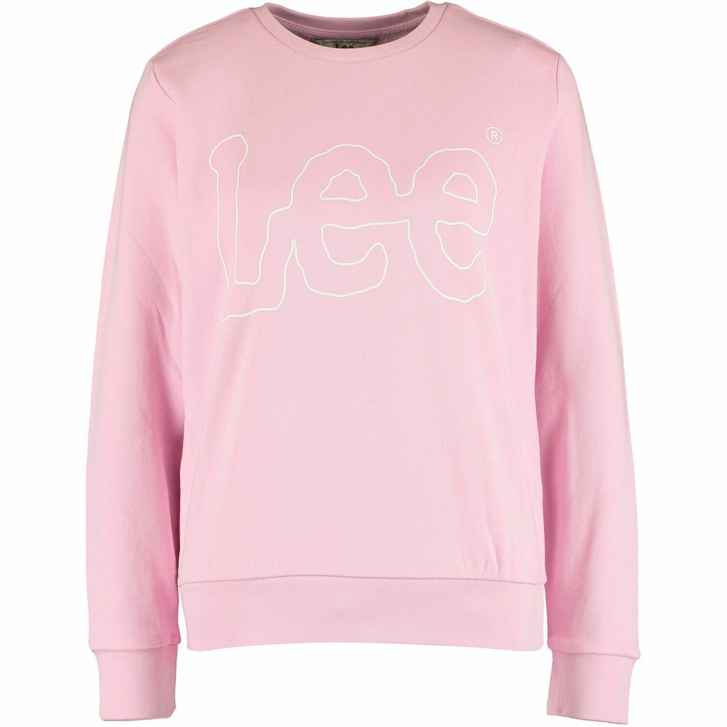 LEE Women's Crew Sweatshirt, Regular Fit, Frost Pink, size XS