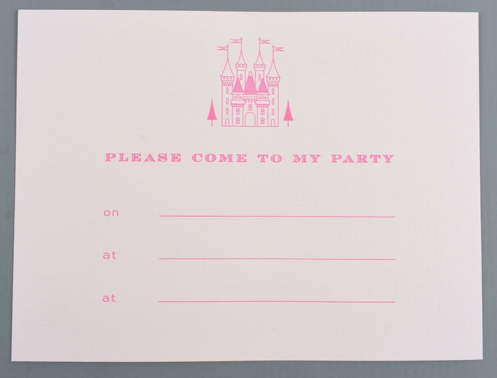 SMYTHSON Premium Girls' Princess Castle Party Invites Invitation Cards Set 20pc