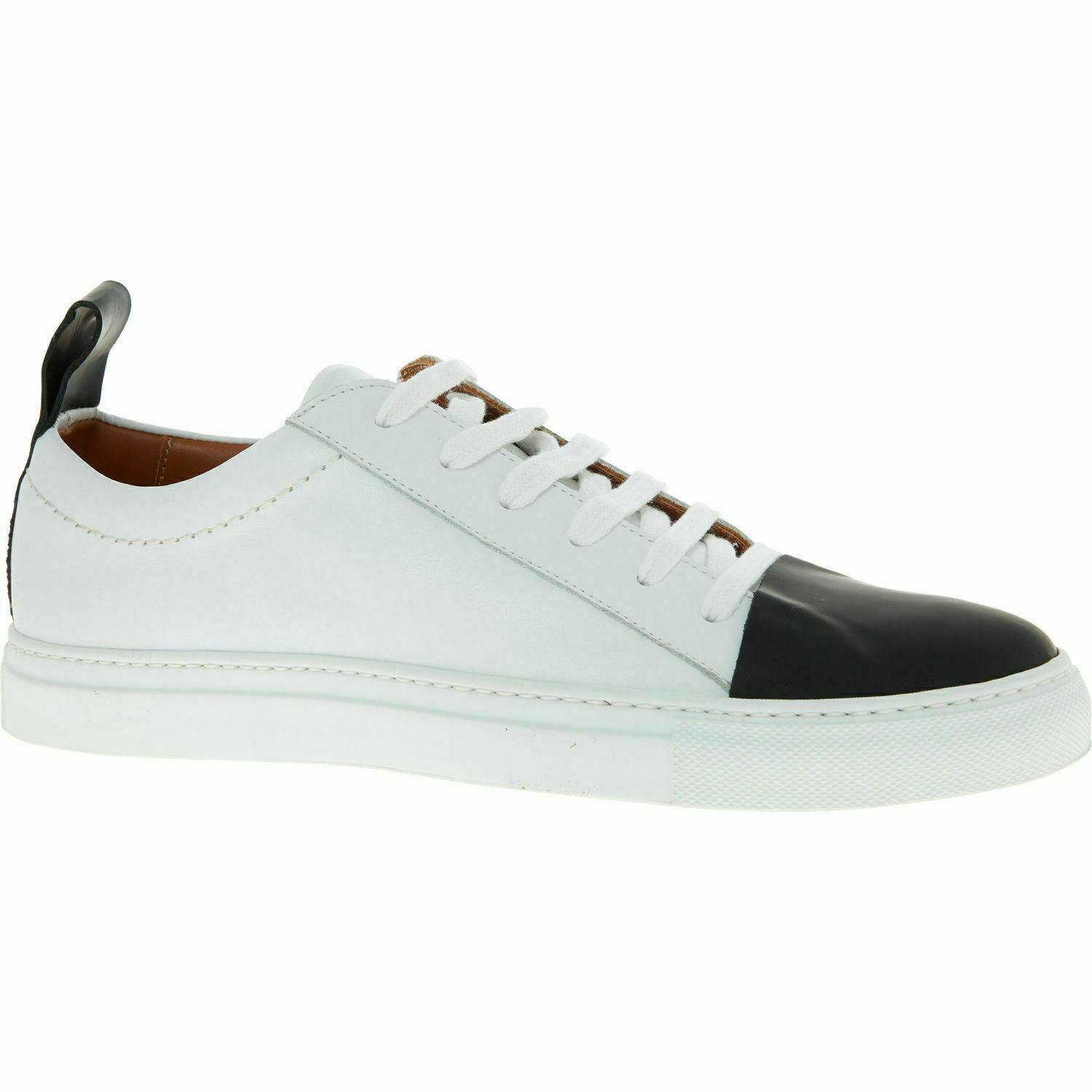 JOSEPH Women's MURRAY Sahara Calf Leather Trainers Sneakers B/White UK 4 RRP£295