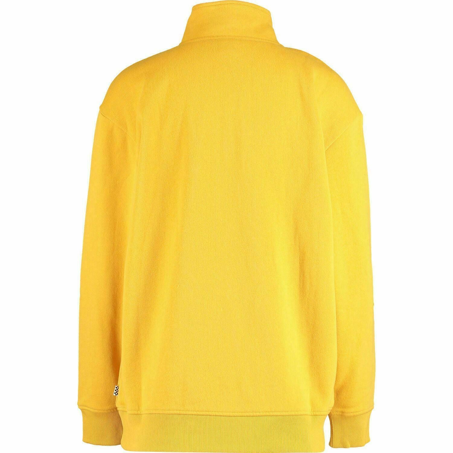 VANS Women's Sign It Mock Zip Crew Sweatshirt / Jumper, Yellow, size XS