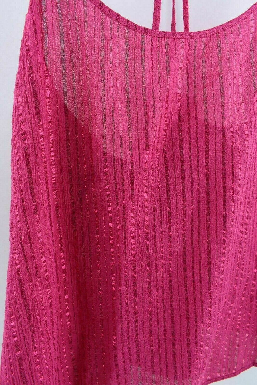 VICTORIA'S SECRET Women's Pink Camisole, Metallic Stripes, size XL