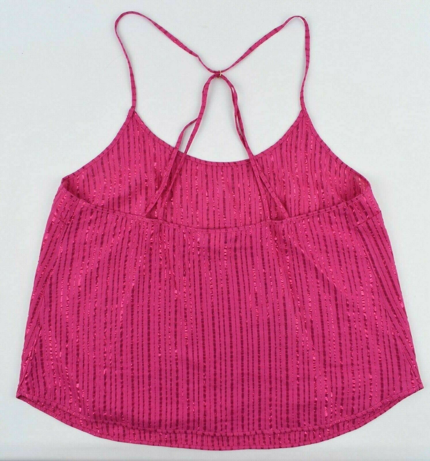 VICTORIA'S SECRET Women's Pink Camisole, Metallic Stripes, size XL