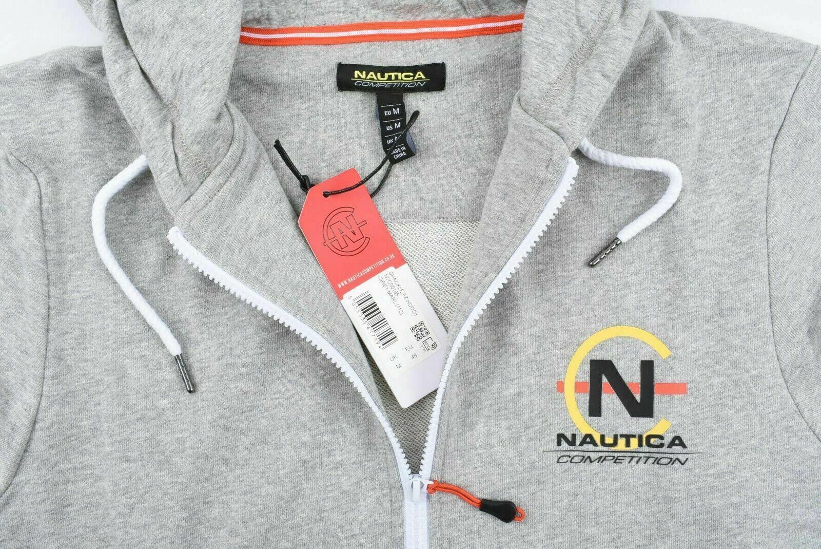 NAUTICA Men's SHACKLE FZ HOODIE Full Zip Jacket, Grey Marl, size M