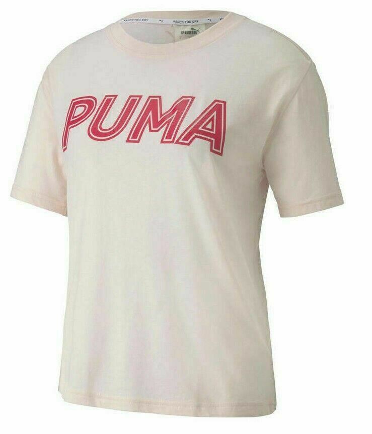 PUMA Women's Sports Logo Tee T-Shirt, DryCell, Rosewater Pink, size XS