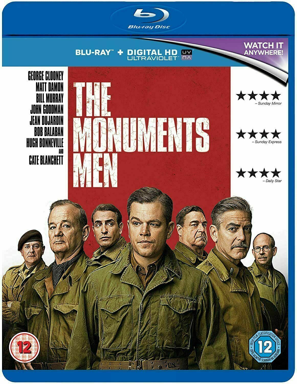 The Monuments Men [Blu-ray] [2014] Sealed, UK