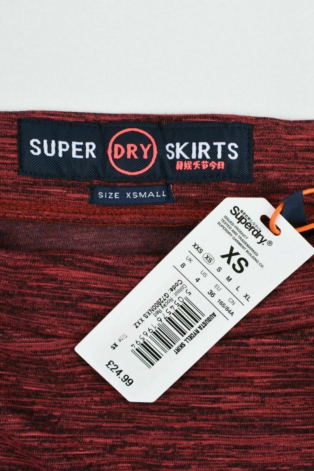 SUPERDRY Women's AUGUSTA RYDELL Skirt, Rocky Red, size XS / UK 8