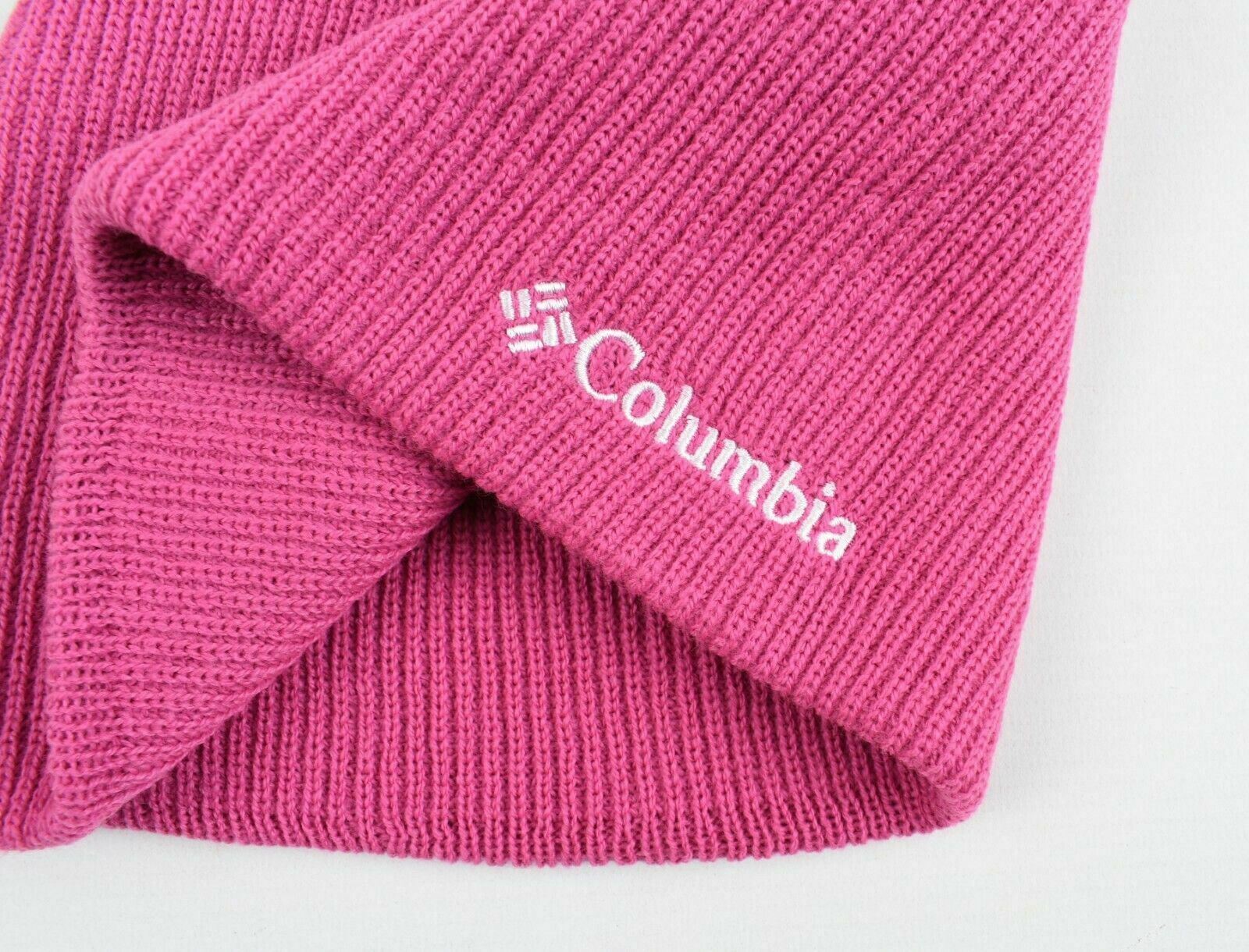 COLUMBIA Girls' Whirlibird Watch Rib Knit Beanie Hat, Pink, One Size Youth