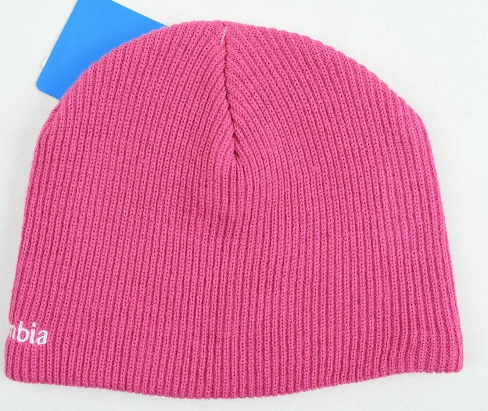 COLUMBIA Girls' Whirlibird Watch Rib Knit Beanie Hat, Pink, One Size Youth