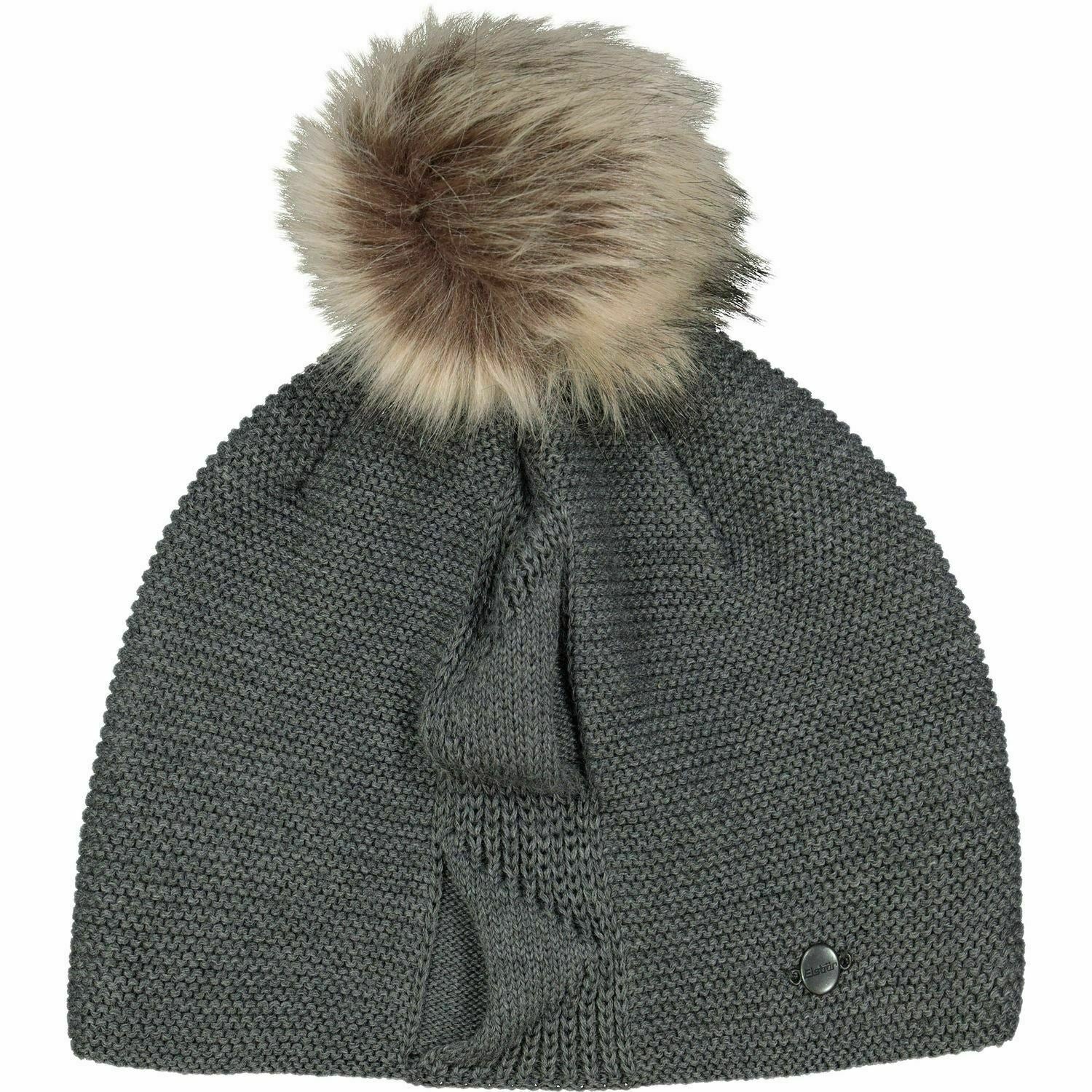 EISBAR Women's Ski Hat Winter Beanie Hat Merino Wool Mix Dark Grey One Size