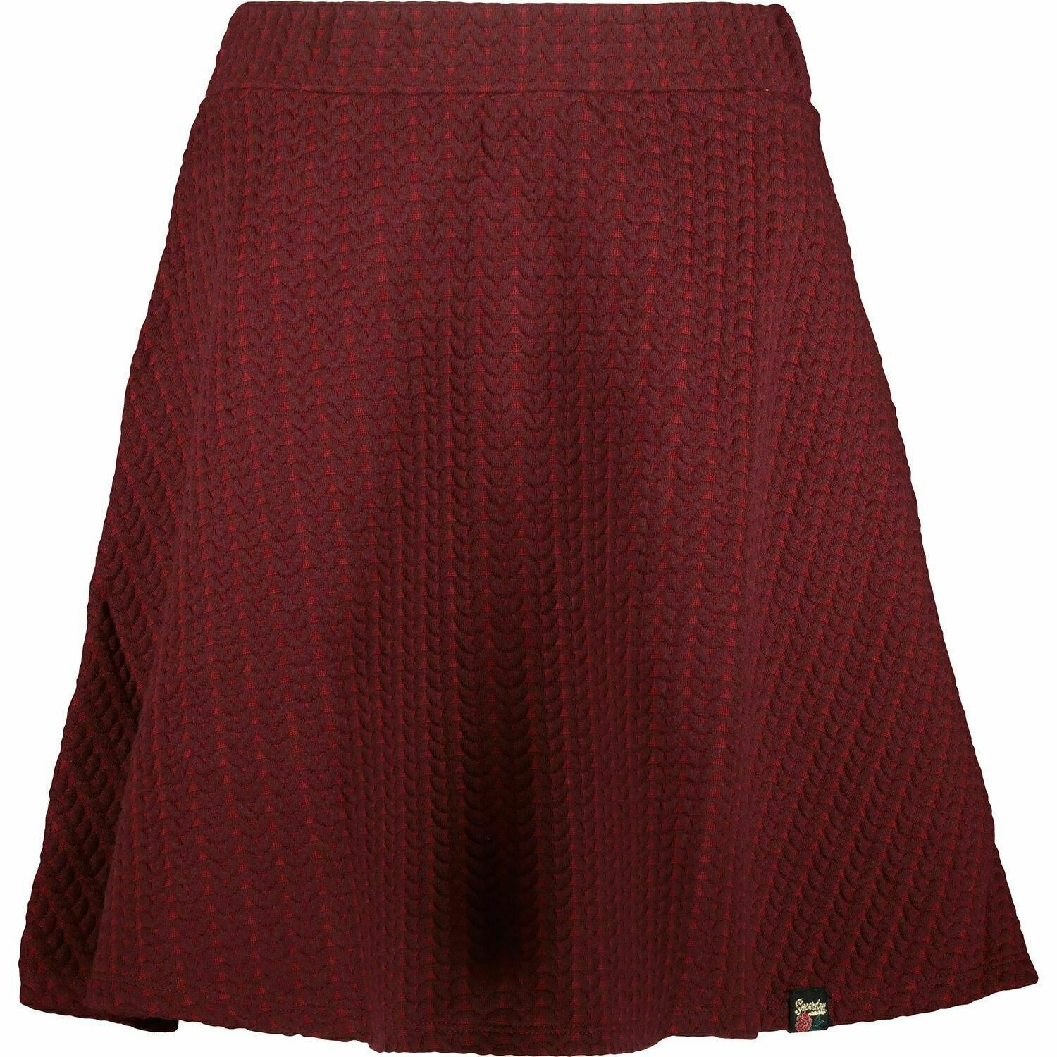 Superdry Women's Merlot Raised Stem Skater Skirt, size L / UK 14