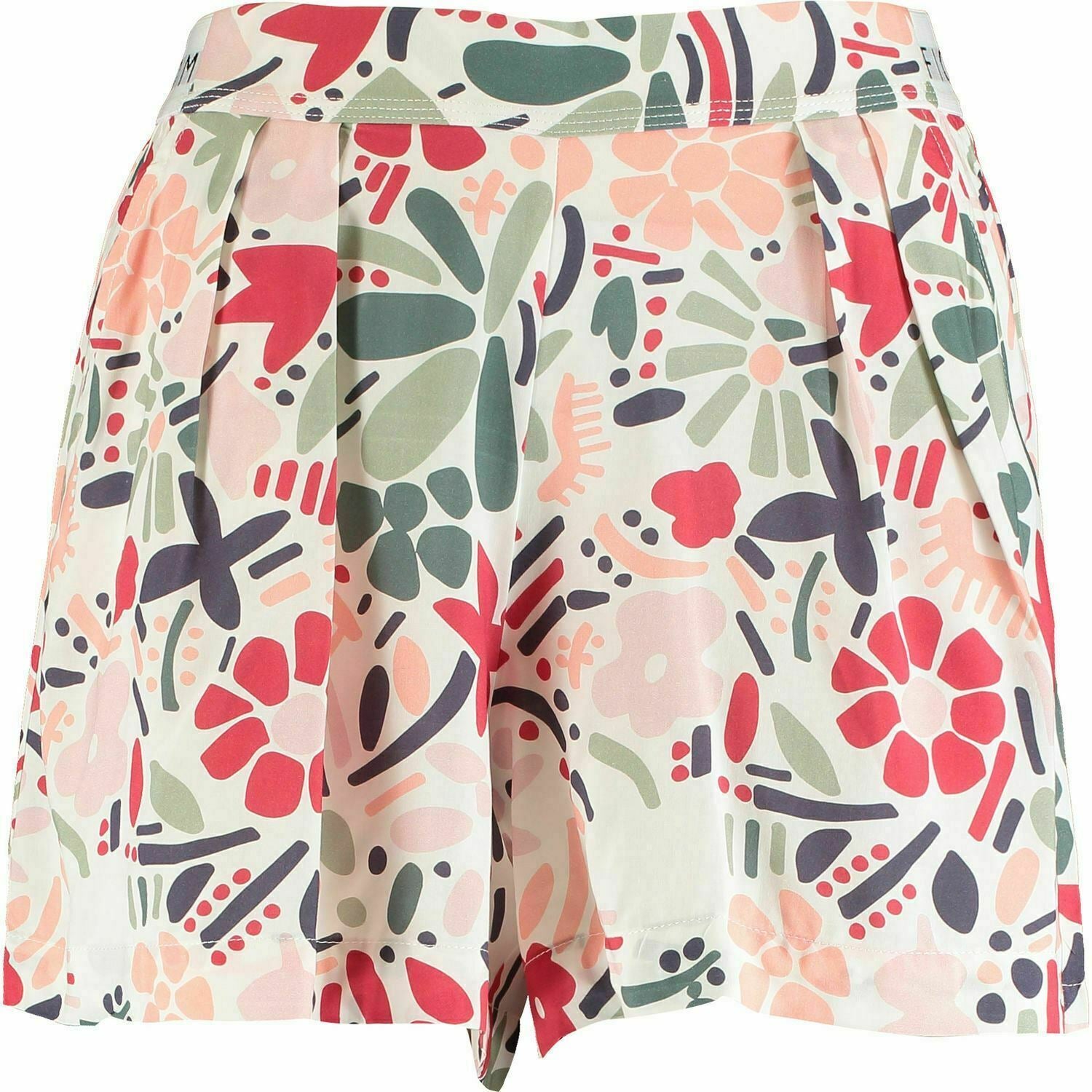 Womens Tommy Hilfiger Seashell Pink Abstract Floral Woven Shorts Size XS