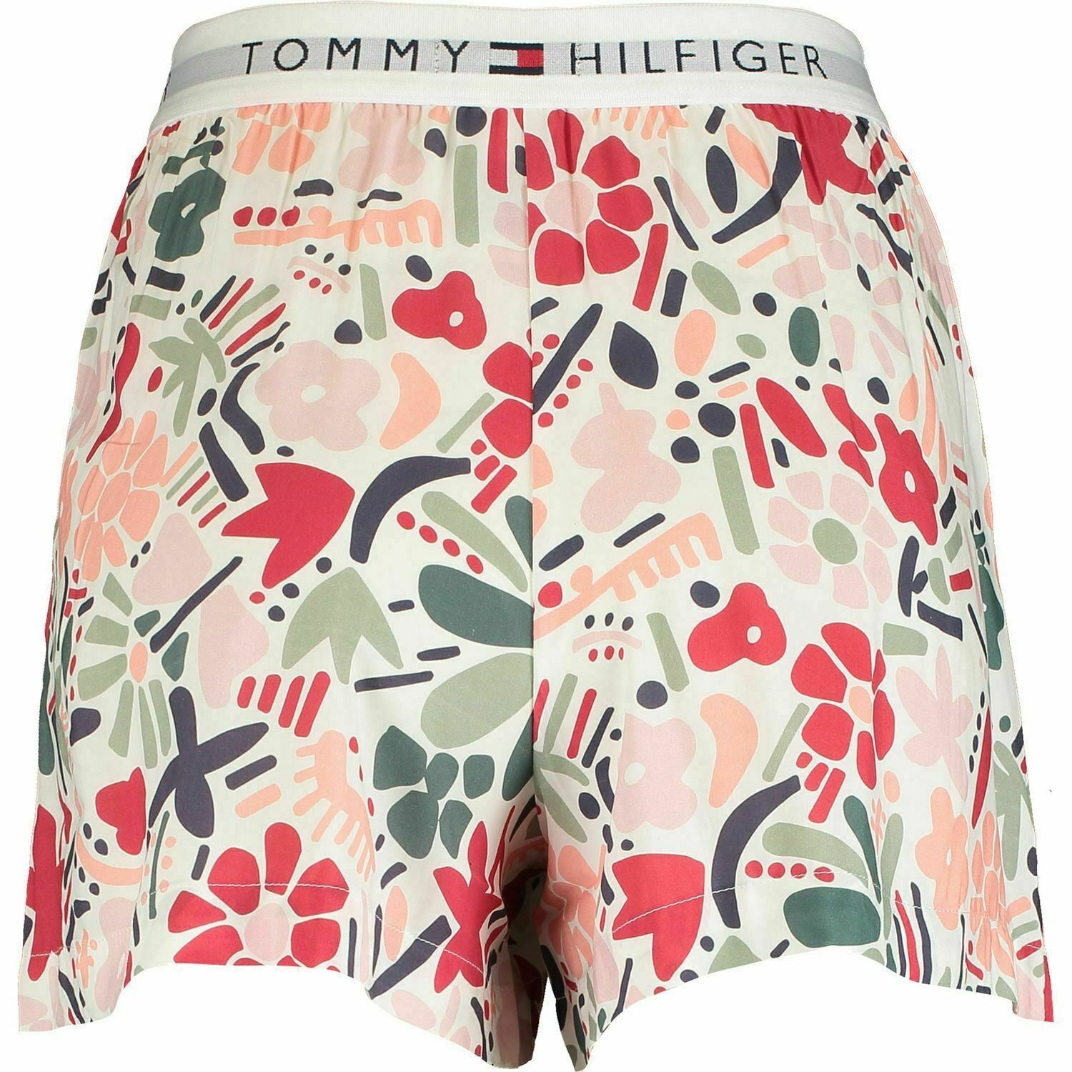 Womens Tommy Hilfiger Seashell Pink Abstract Floral Woven Shorts Size XS