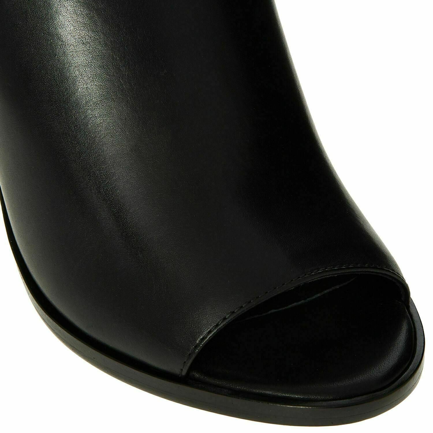 ALLSAINTS Women's POMOLA Genuine Leather Open Toe Sandals Heels, Black UK 5