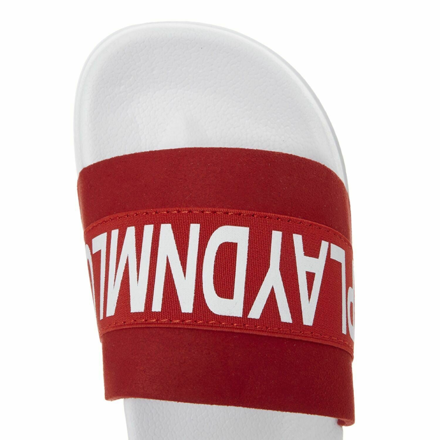 REPLAY Women's Red & White Logo Sliders, Sandals, size UK 6 / EU 39