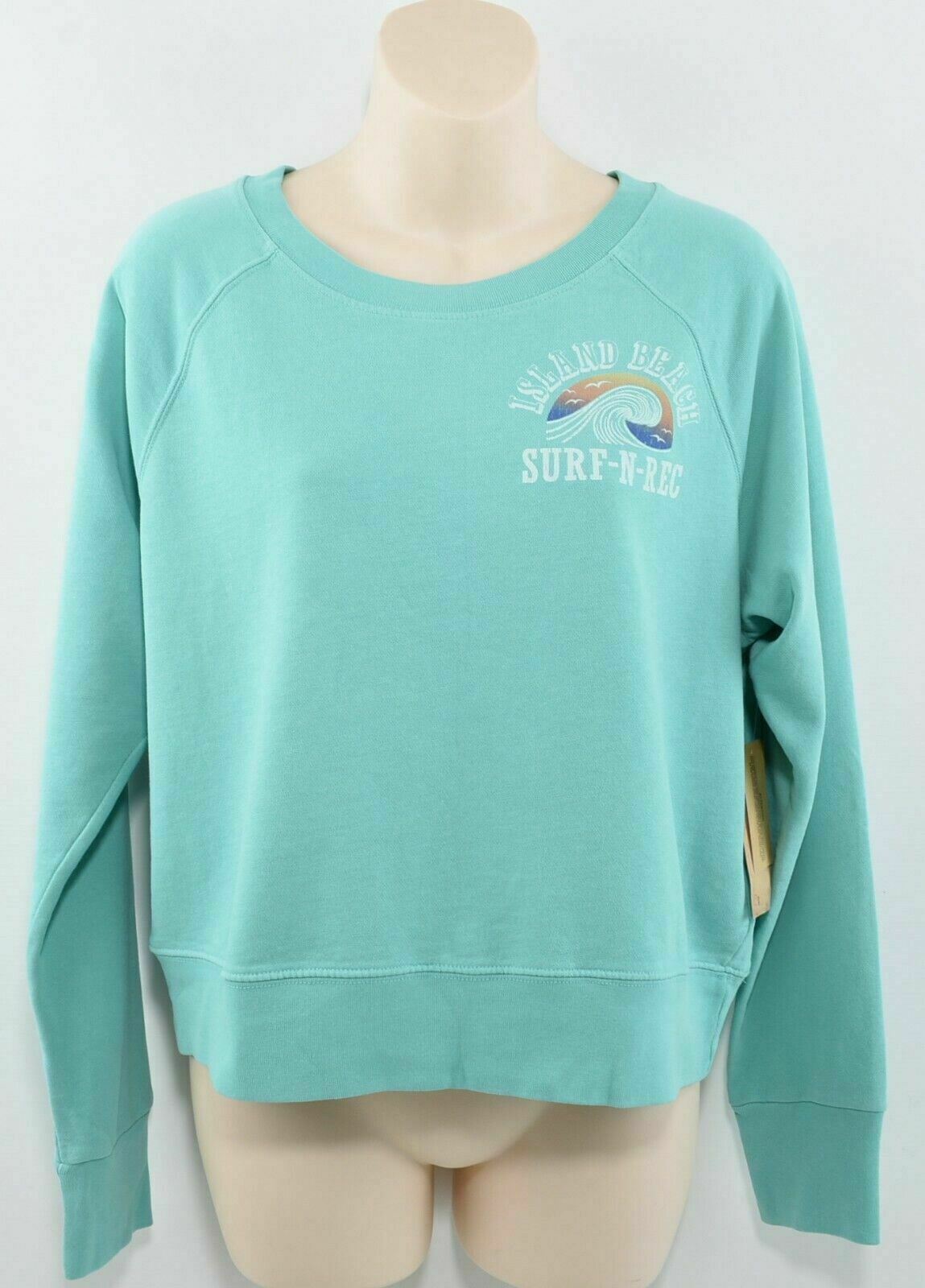 Denim & Supply by Ralph Lauren Women's Cropped Sweatshirt, Mint Green, size S