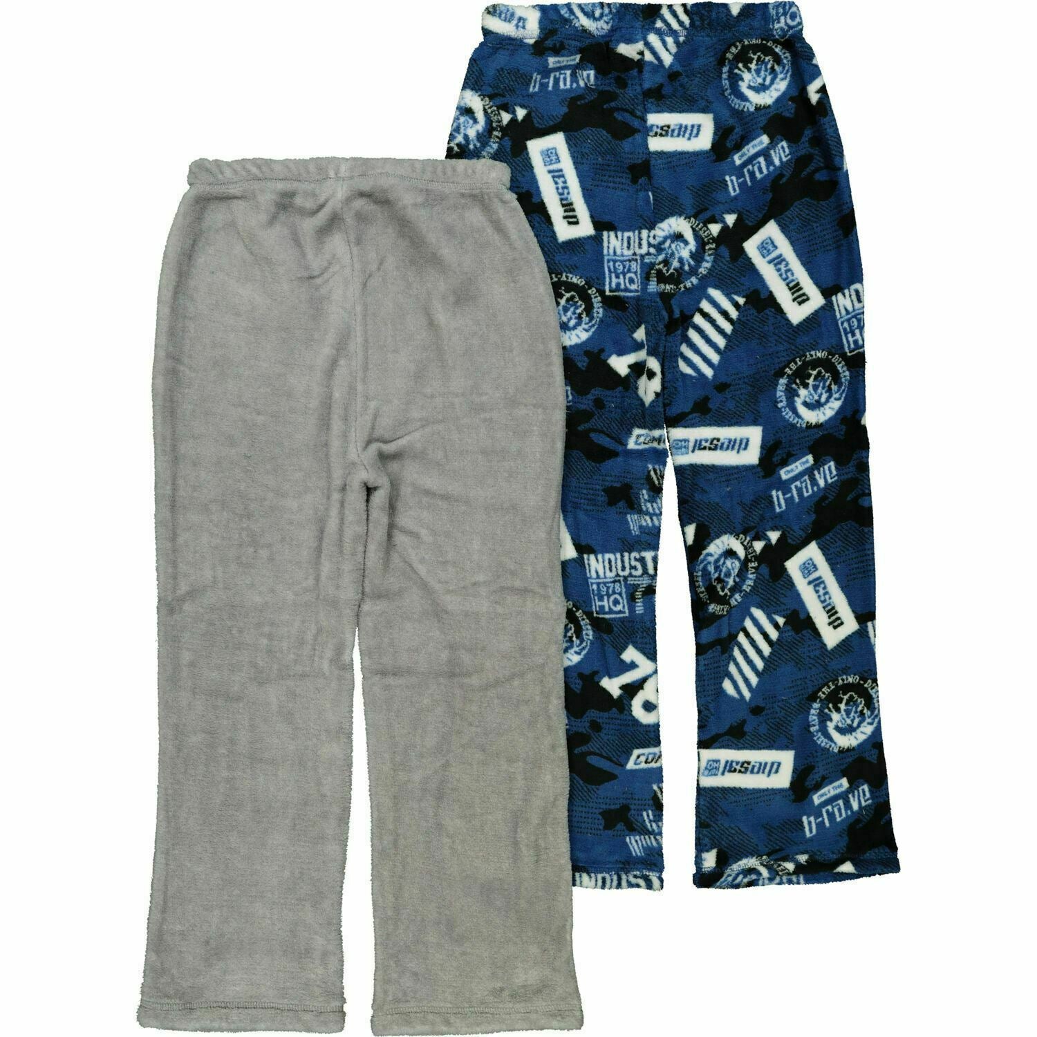 DIESEL 2pk Boys Fleece Loungewear Pants Pyjama Bottoms Joggers Blue/Grey 8 years