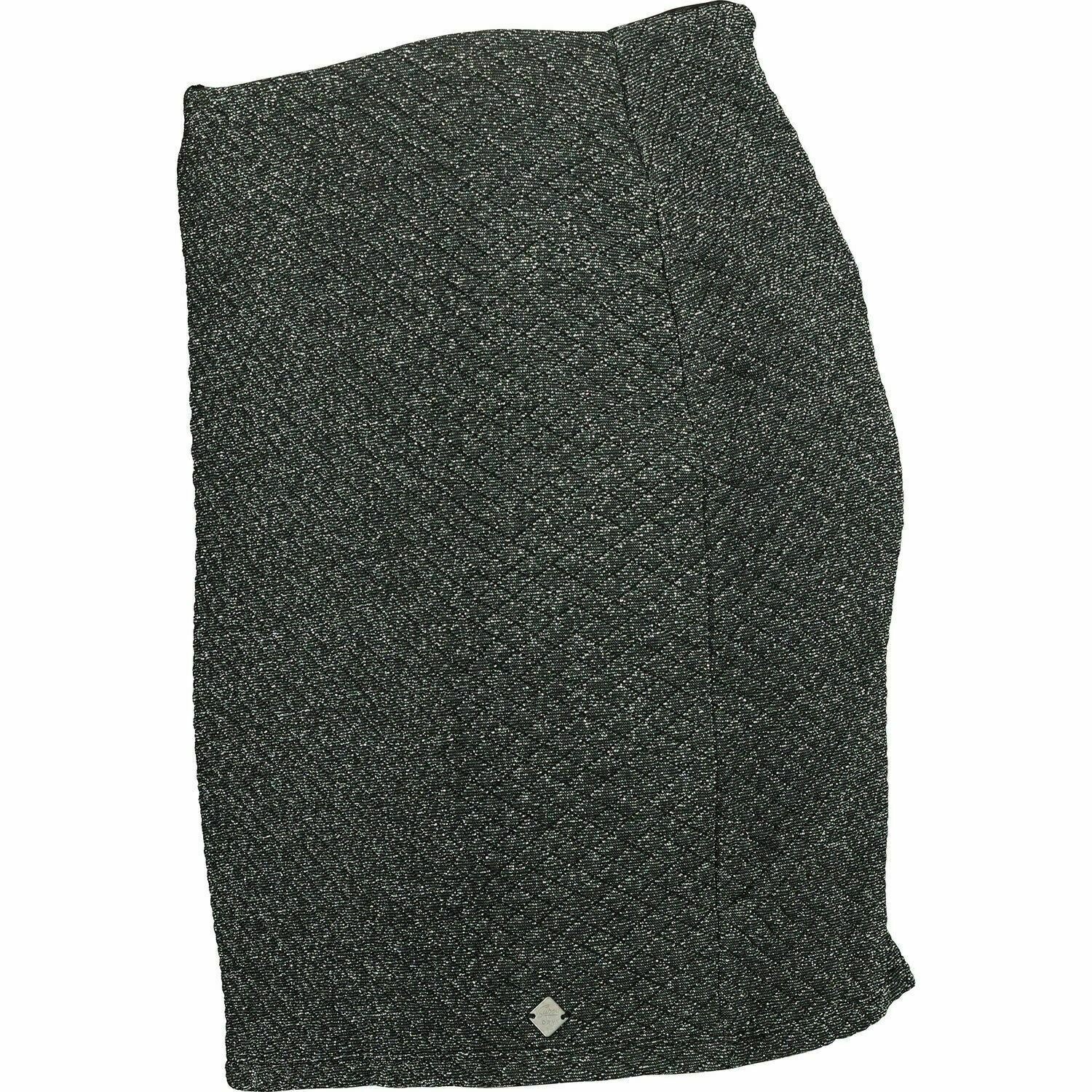 SUPERDRY Women's EDISON Black/Silver Sparkle Mini Skirt size XS UK 8