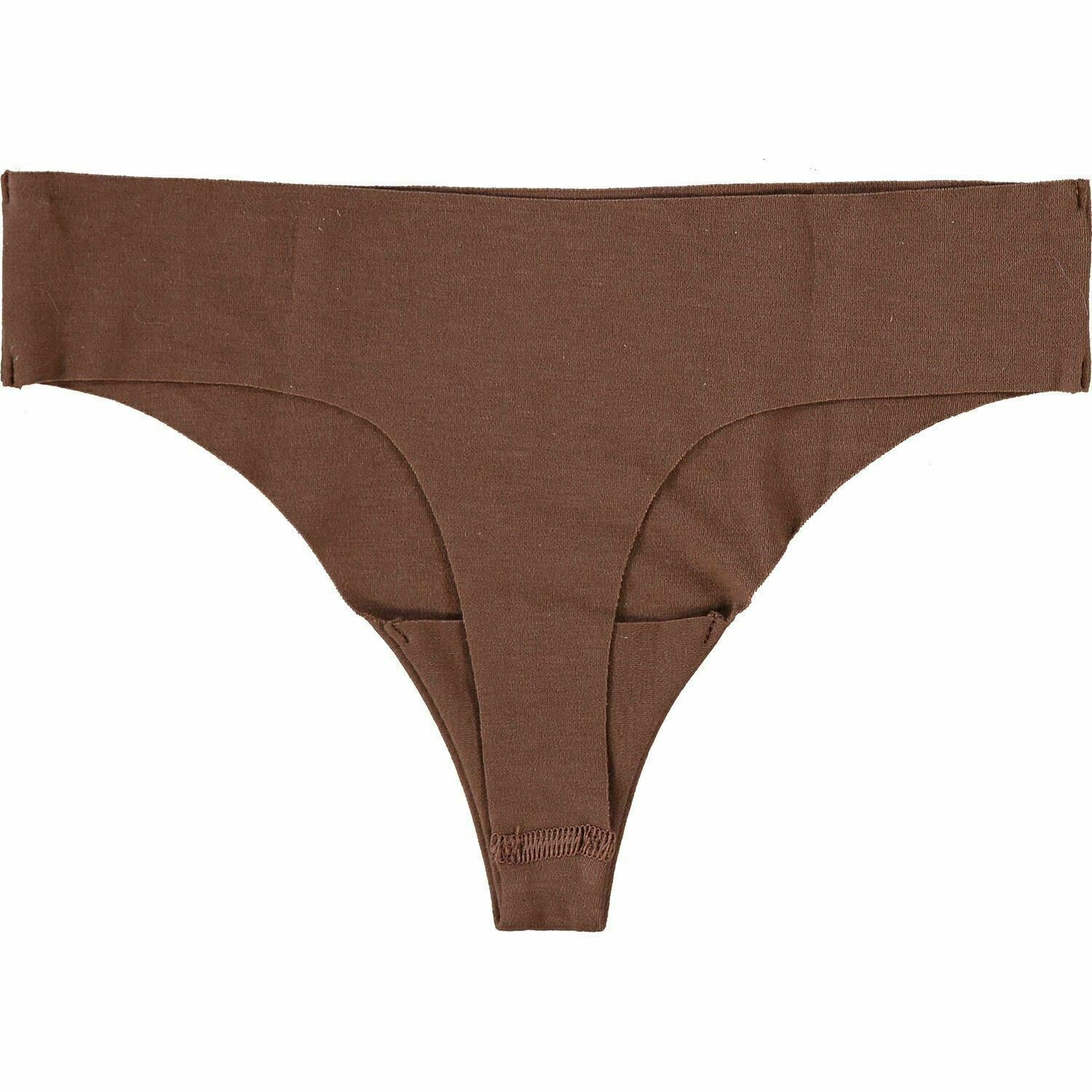HANRO Womens Underwear Invisible Cotton Thongs Knickers Mocha size M UK 12 UK 14