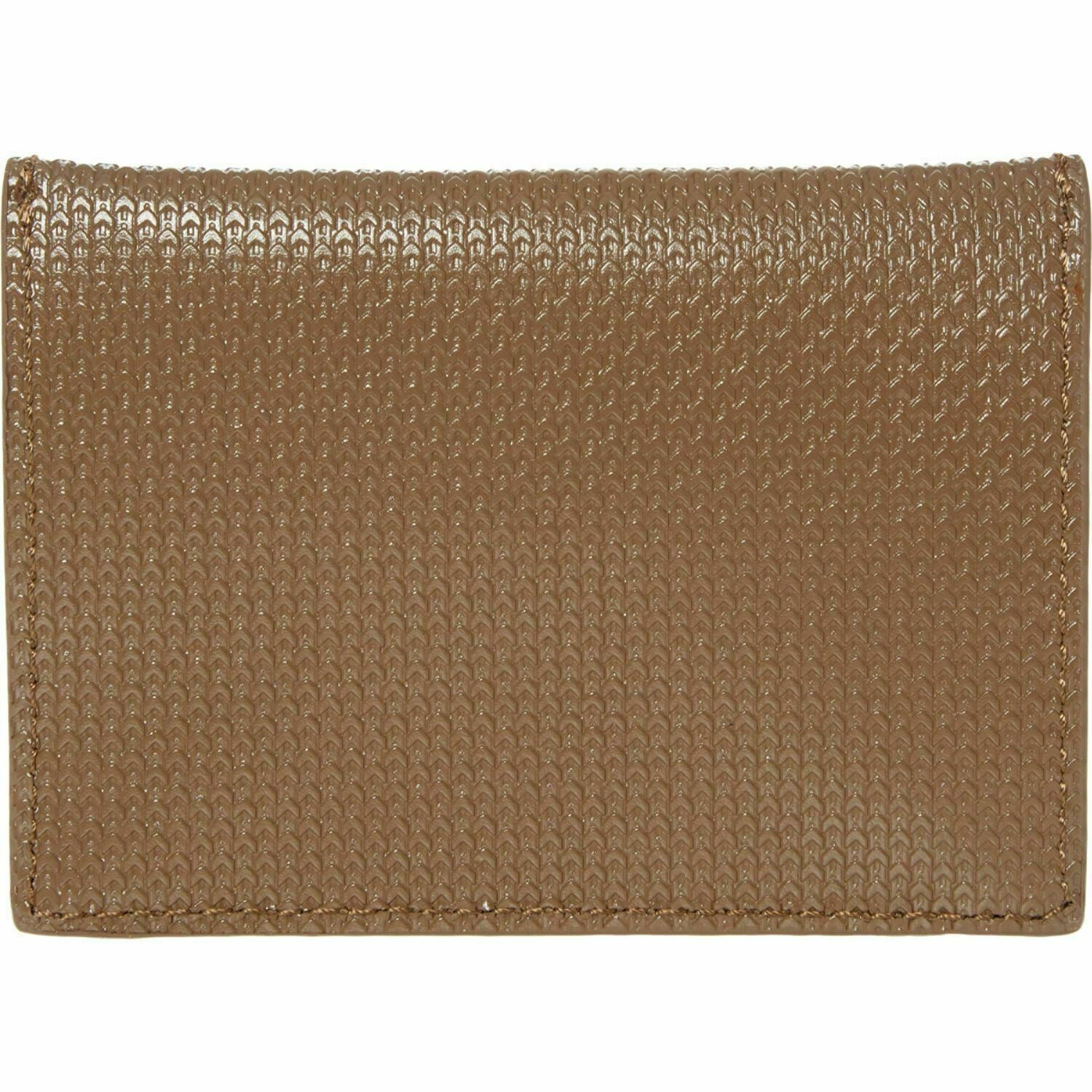 LACOSTE Genuine Leather Envelope Card Holder, Coffee Liqueur (Brown)