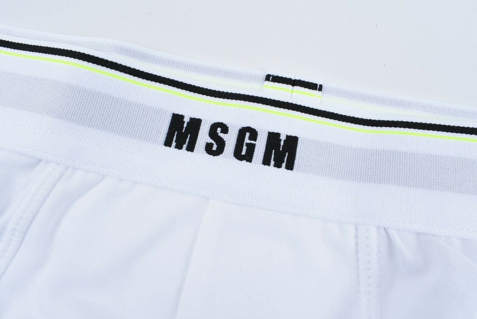 MSGM Underwear: Men’s Basic Cotton Stretch Midi Briefs, White, size L