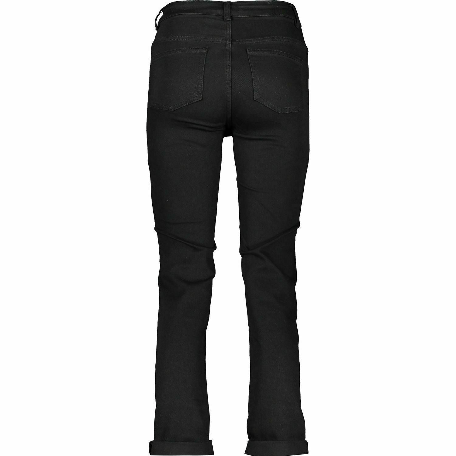 OASIS Women's RUBY Straight Leg High Rise Ankle Grazer Jeans, Black, size UK 6