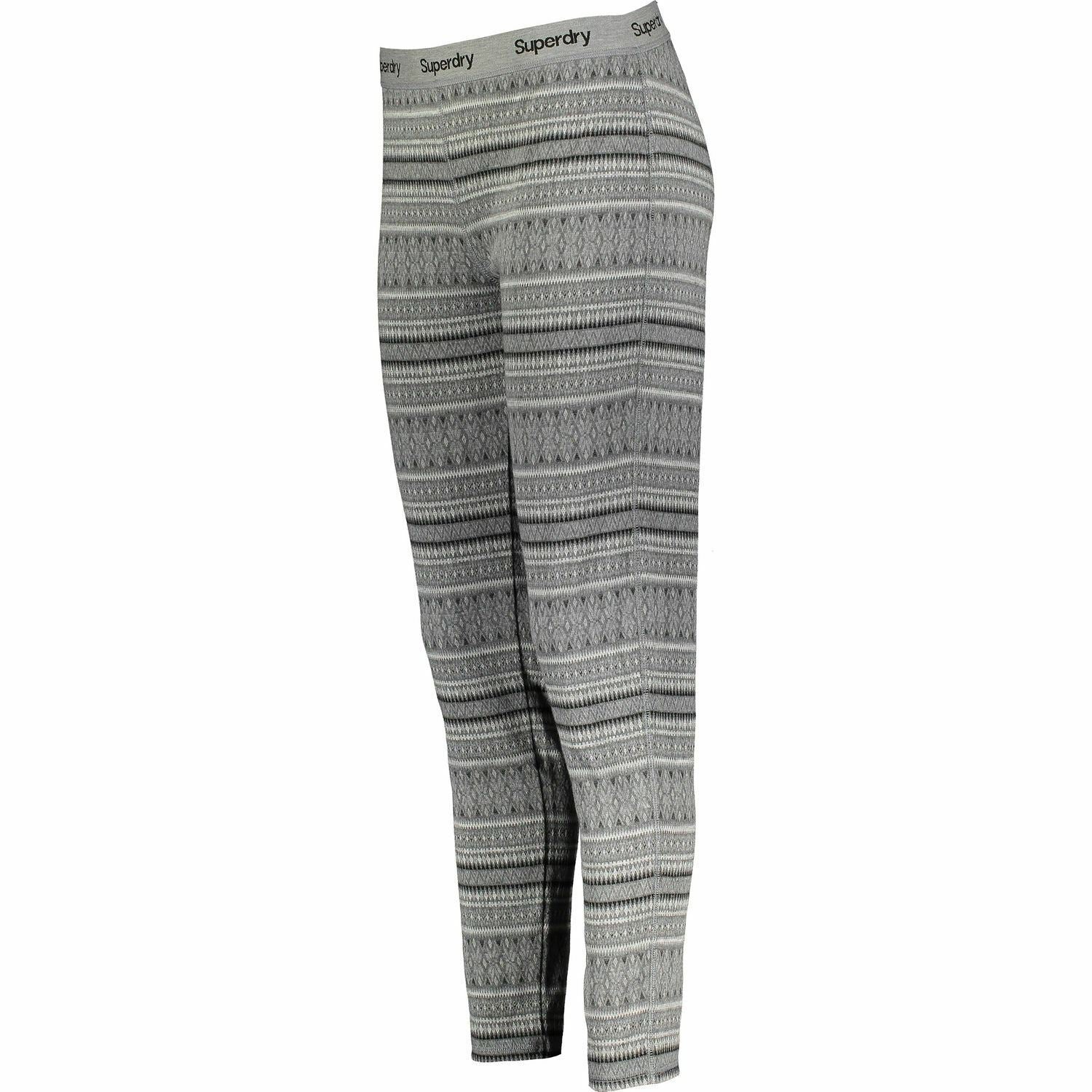 SUPERDRY Women's Grey Fairisle Jacquard Knit Leggings, size XS