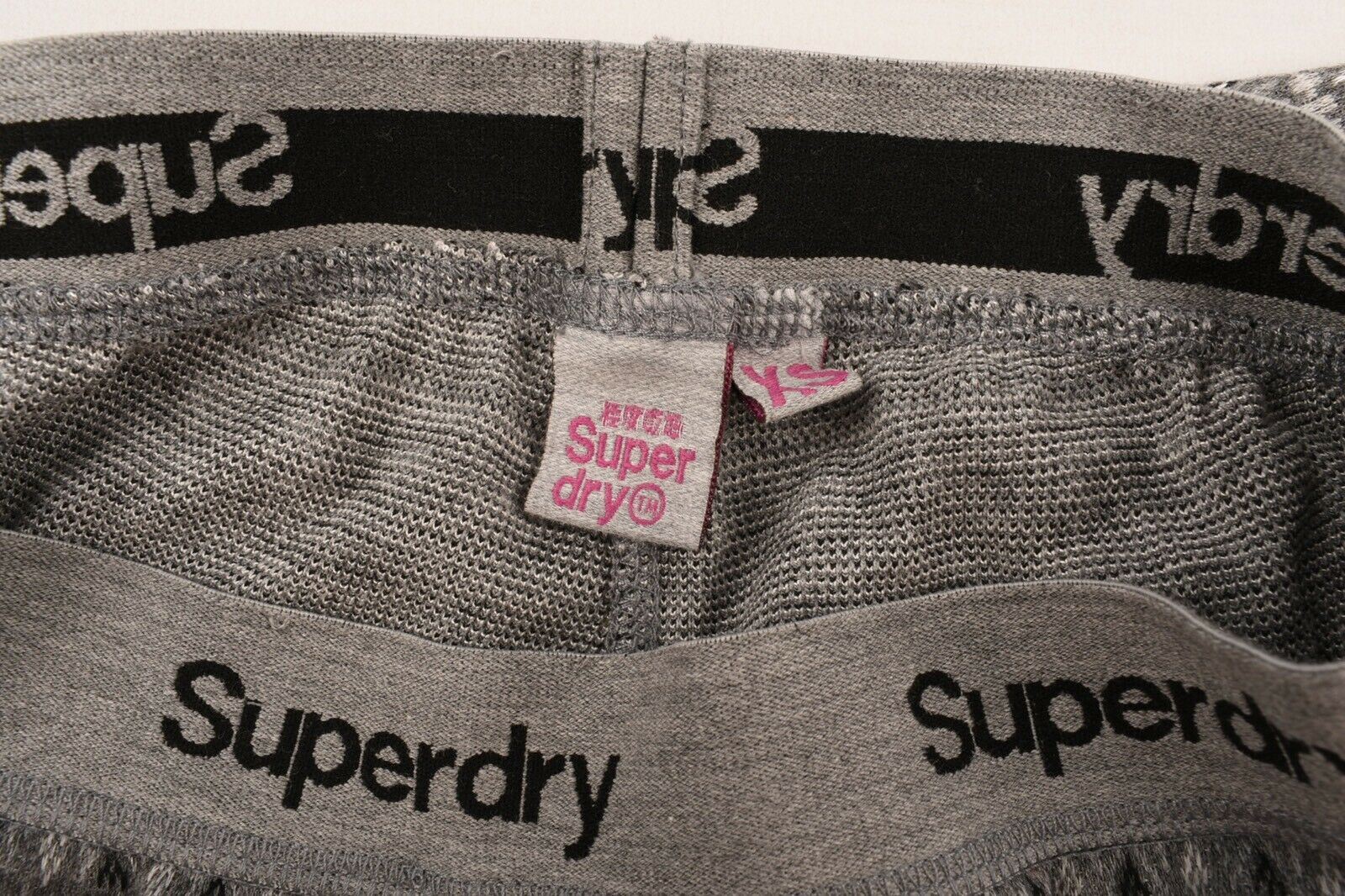 SUPERDRY Women's Grey Fairisle Jacquard Knit Leggings, size XS