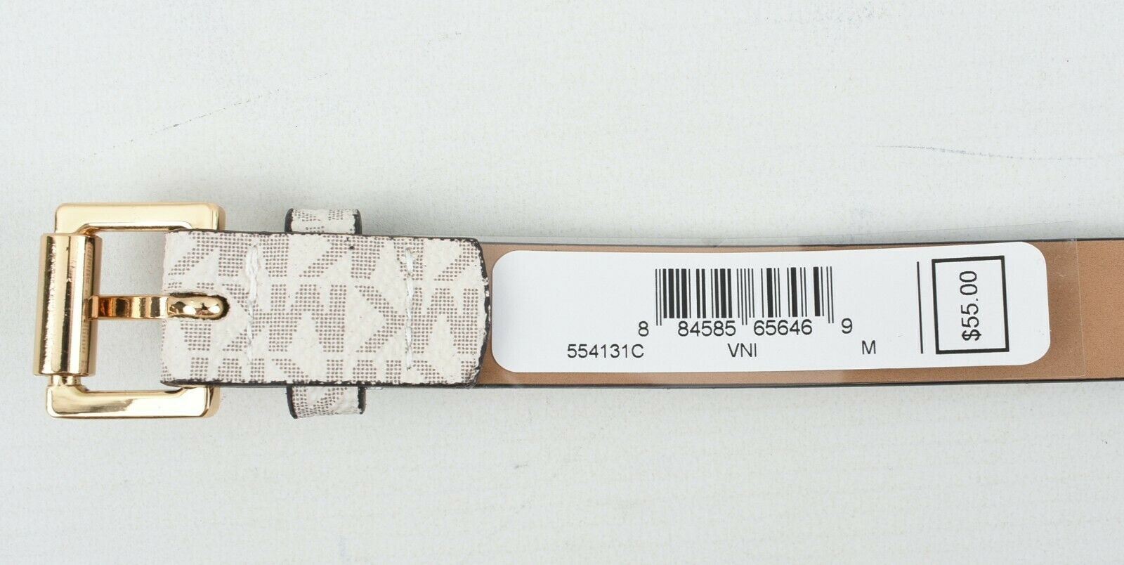 MICHAEL KORS Women's Men's Monogram Print Bum Bag, Vanilla, belt size M