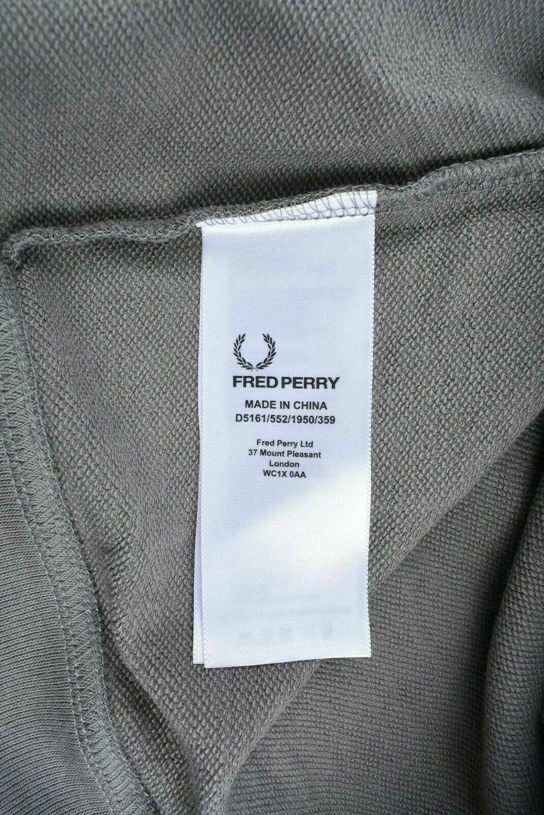 FRED PERRY Women's Embroidered Sweatshirt Dress, Storm Grey, size UK 8