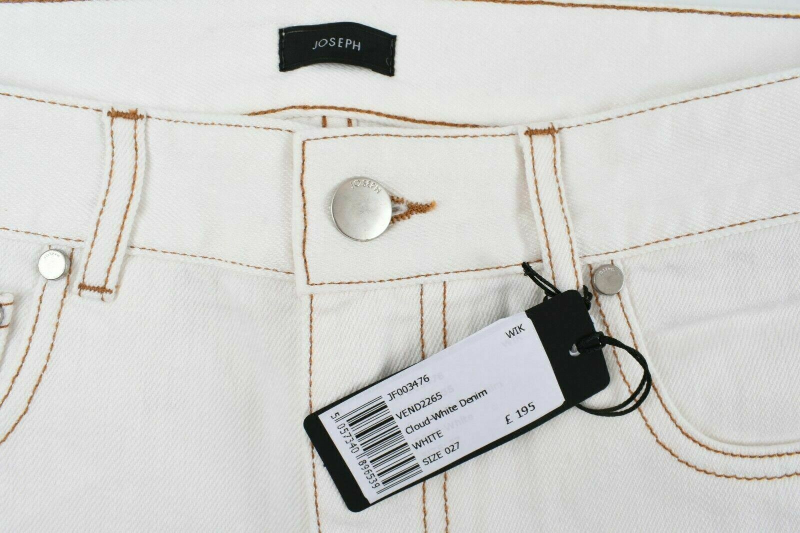 JOSEPH Women's Cloud White Denim Trousers, size W27