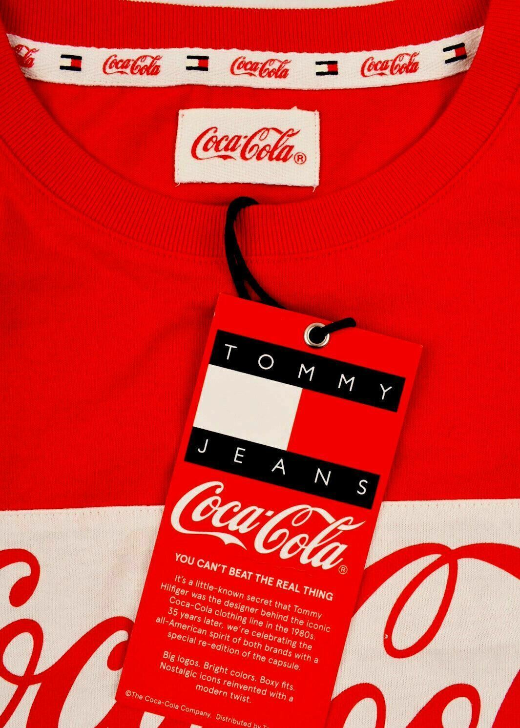 RARE TOMMY HILFIGER Men's Cotton COCA COLA Logo T-shirt, Red, size S /size M