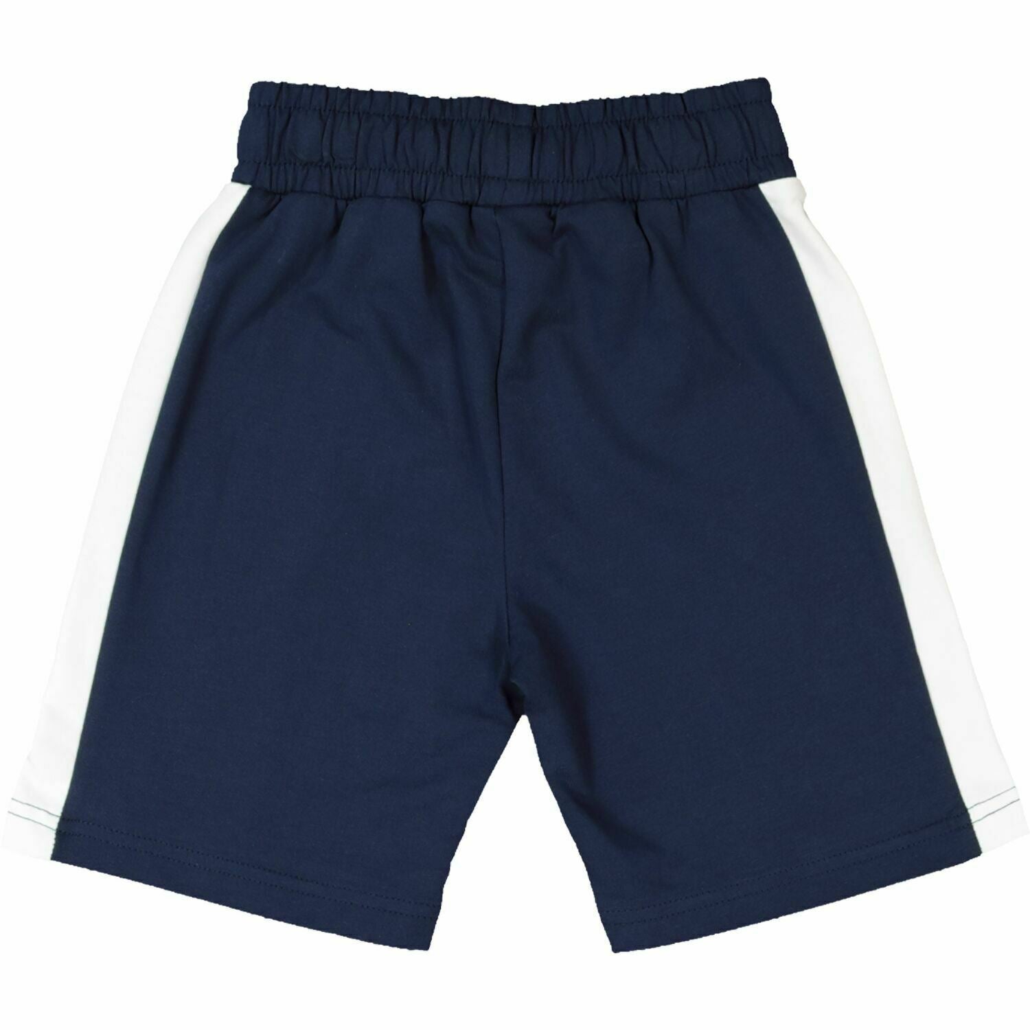 FILA Boys' Kids' Blue & White Side Stripe Cotton Jersey Shorts, 9 y to 10 years