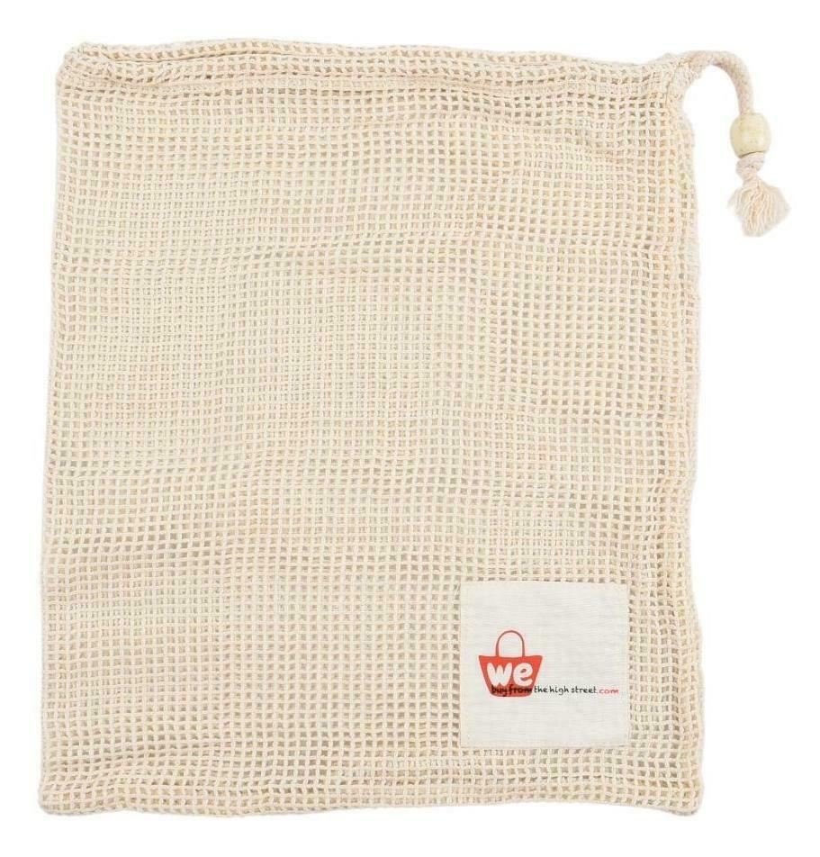 JOB LOT 20 x Reusable Eco-Friendly Mesh Cotton Fruit/Vegetable Bags, 28x32cm