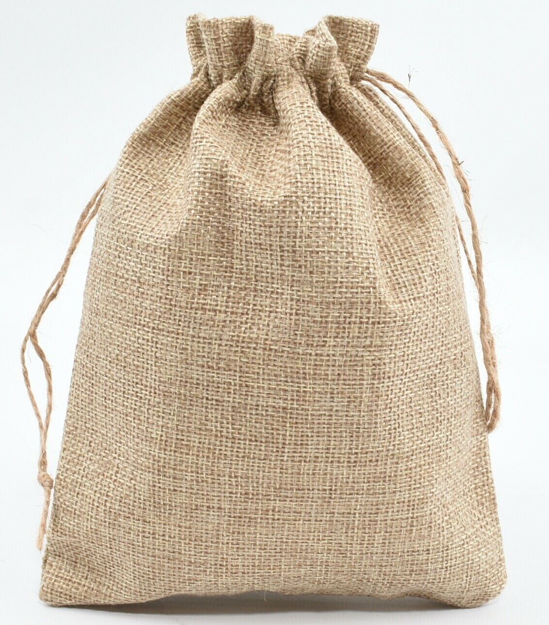 14x JUTE BURLAP DRAWSTRING BAGS Pouch Wedding Favour Gift Sacks - 15x20cm