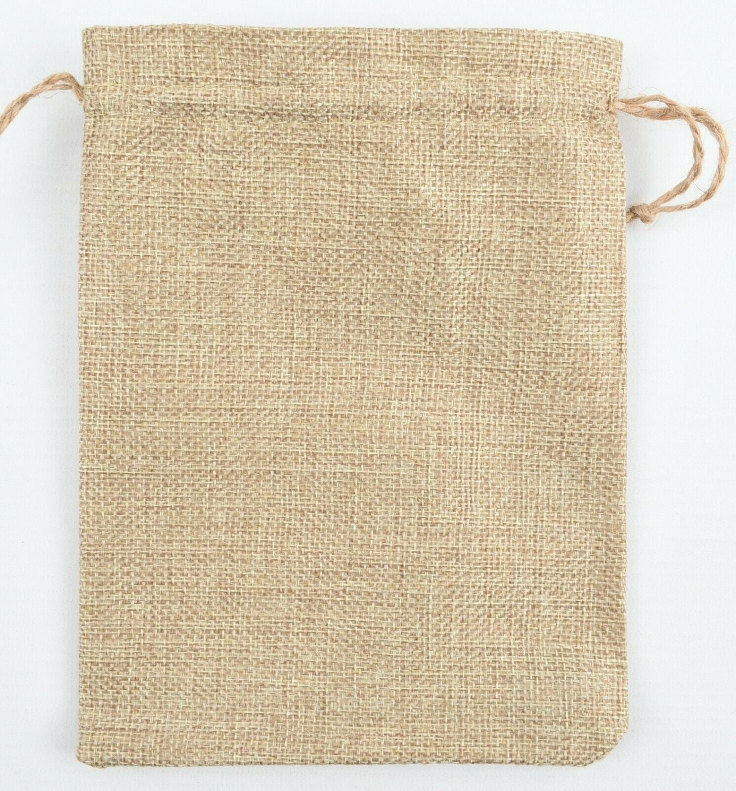 14x JUTE BURLAP DRAWSTRING BAGS Pouch Wedding Favour Gift Sacks - 15x20cm