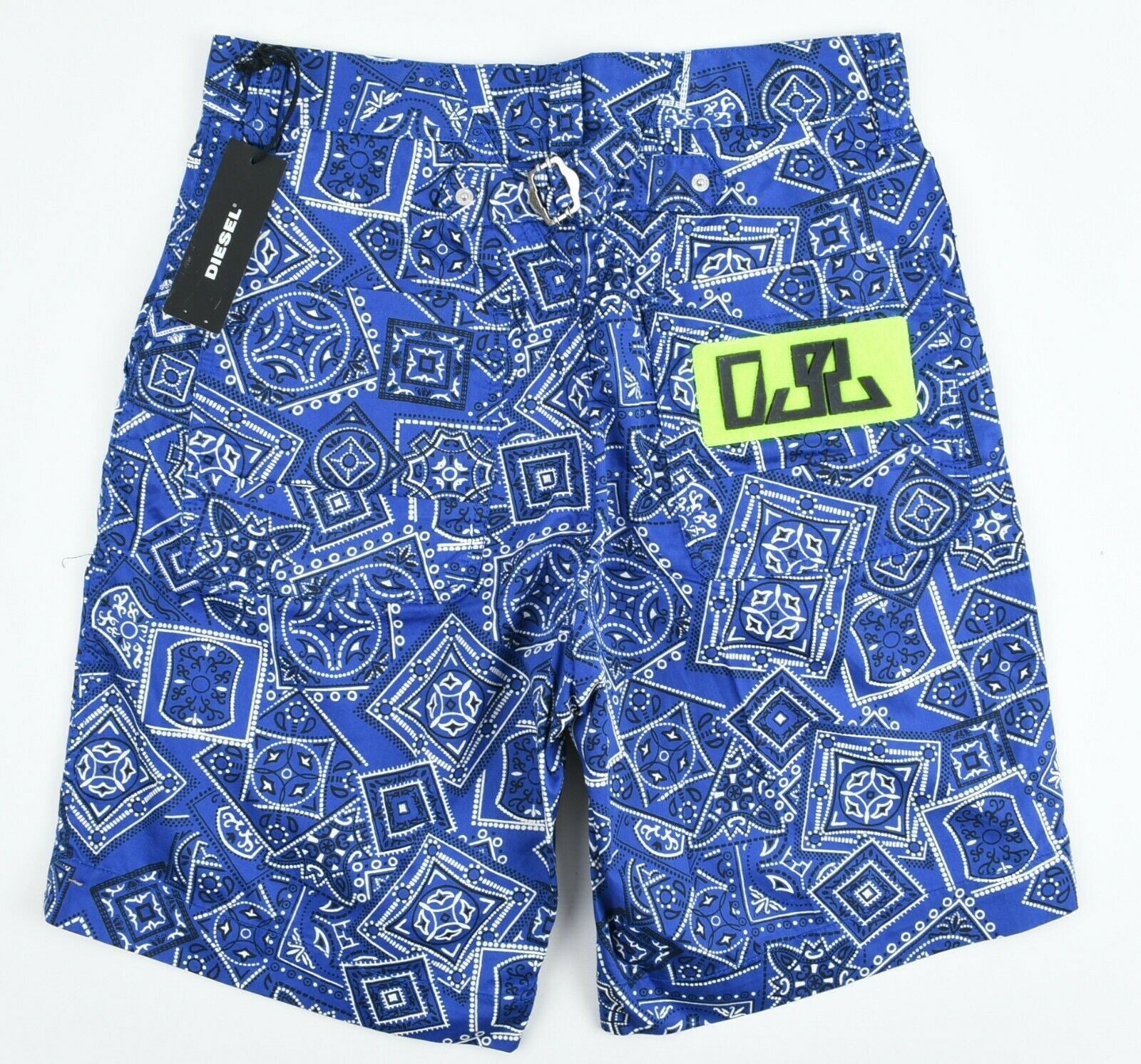 DIESEL Men's FRANK Shorts, Blue/Printed, size W28