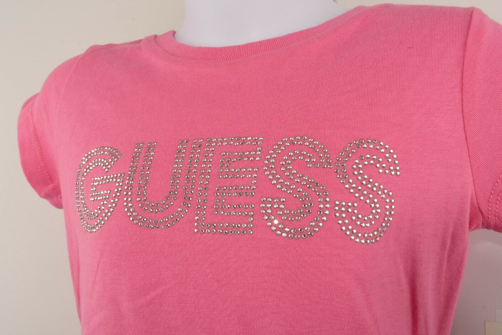 GUESS Girls' 2pc Adorable Summer Outfit, Top & Leggings, Pink/White, 4 years